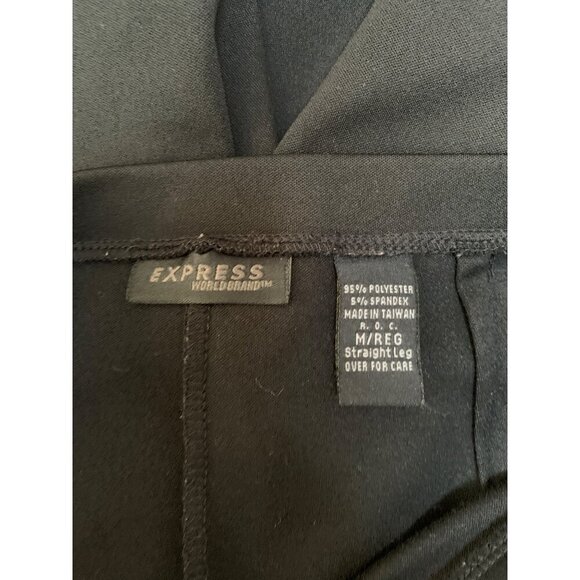 Express Womens Black Straight Leg Pants M - Picture 2 of 2